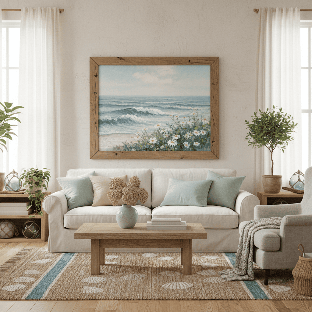 Curating Calm: How to Style Serene Coastal Art for Tranquil Interiors