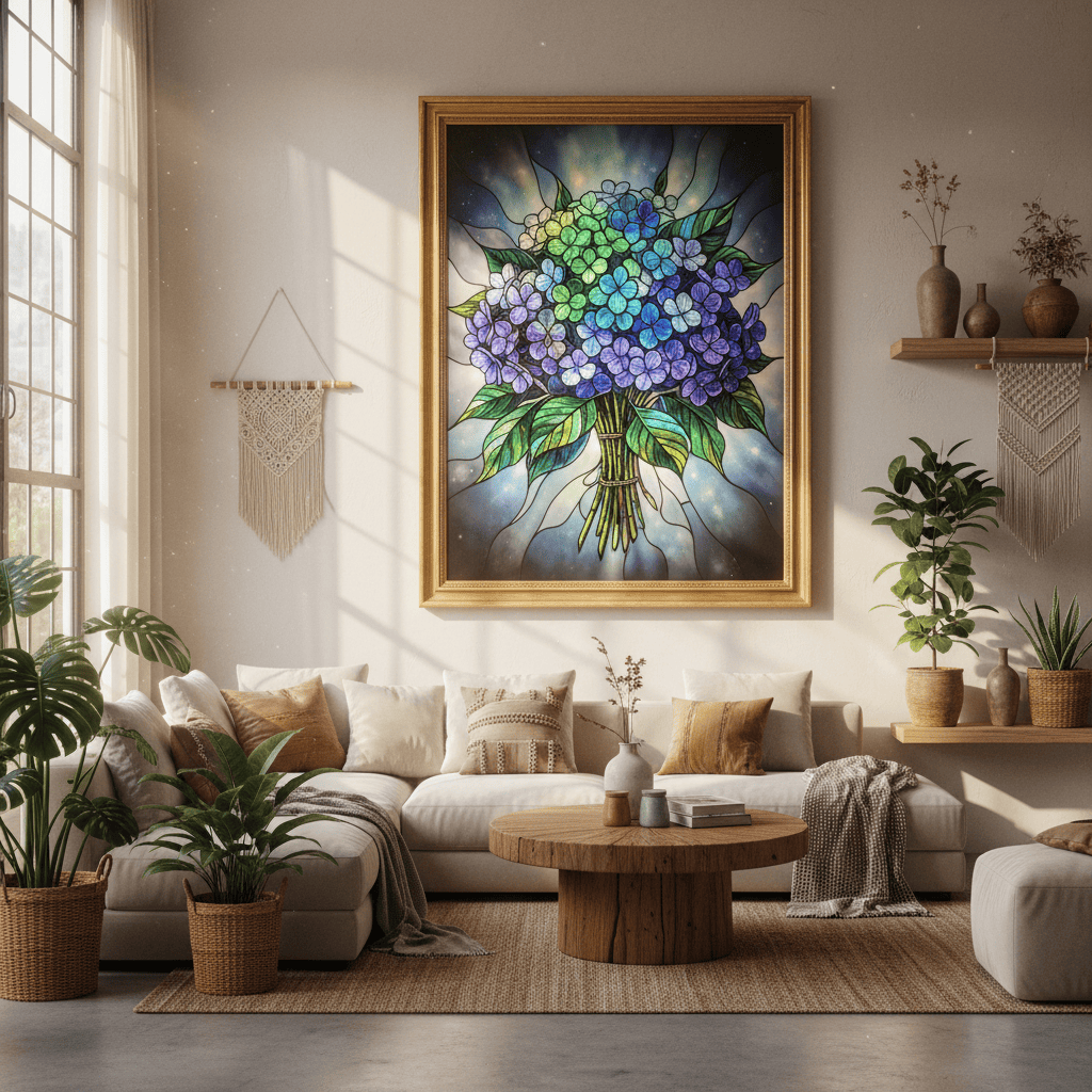 Elevating Your Home with Stained Glass Hydrangeas