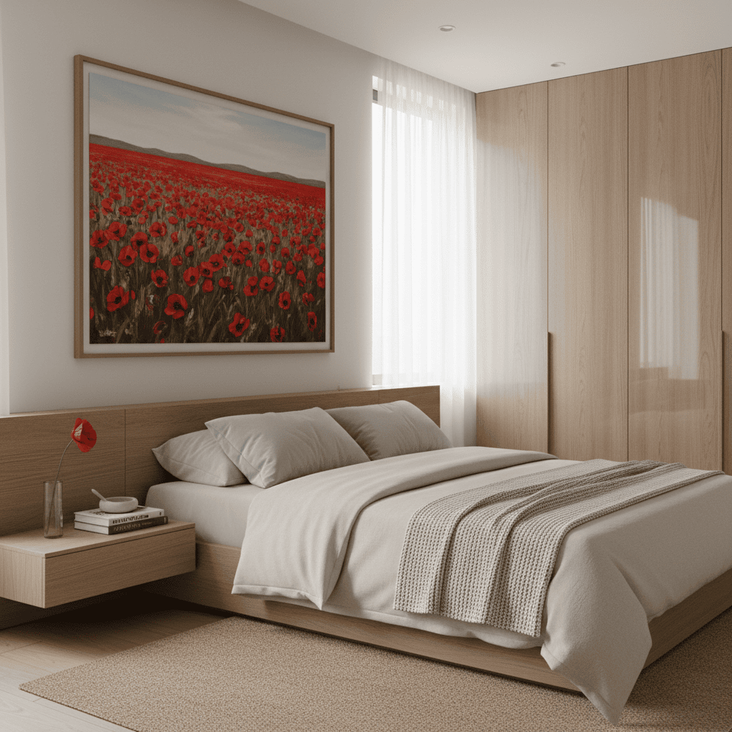 A Study in Red: Elevating Your Home with Floral Art